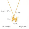 Necklace Stainless Steel Titanium Steel Letters Numbers Text Electroplated