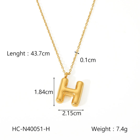 Necklace Stainless Steel Titanium Steel Letters Numbers Text Electroplated
