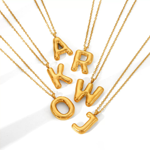 Necklace Stainless Steel Titanium Steel Letters Numbers Text Electroplated
