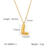 Necklace Stainless Steel Titanium Steel Letters Numbers Text Electroplated