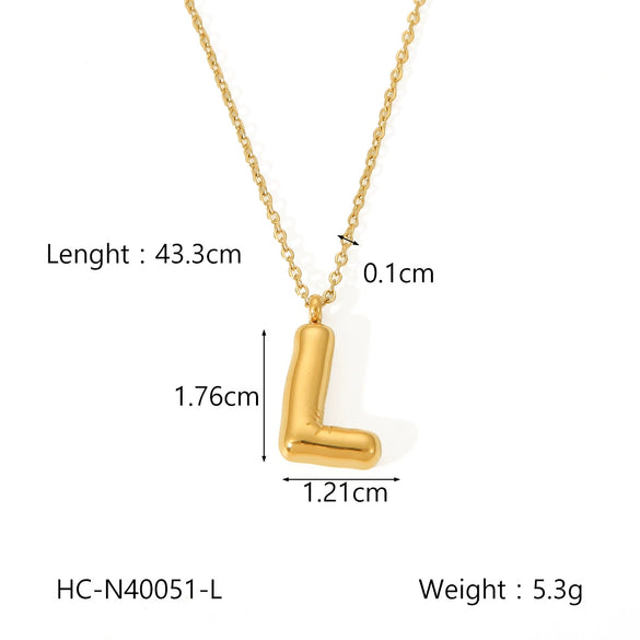 Necklace Stainless Steel Titanium Steel Letters Numbers Text Electroplated