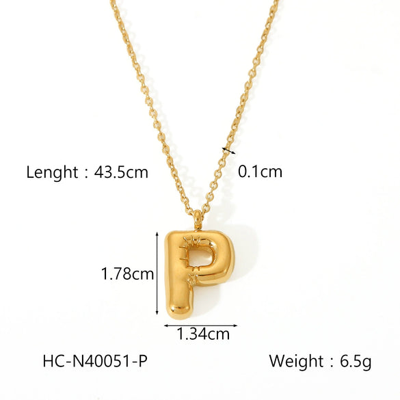 Necklace Stainless Steel Titanium Steel Letters Numbers Text Electroplated