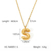 Necklace Stainless Steel Titanium Steel Letters Numbers Text Electroplated