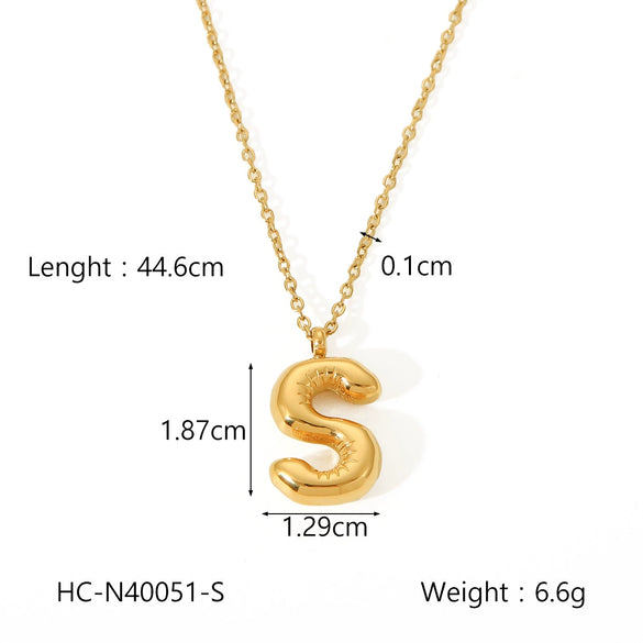 Necklace Stainless Steel Titanium Steel Letters Numbers Text Electroplated