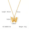 Necklace Stainless Steel Titanium Steel Letters Numbers Text Electroplated