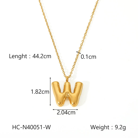 Necklace Stainless Steel Titanium Steel Letters Numbers Text Electroplated