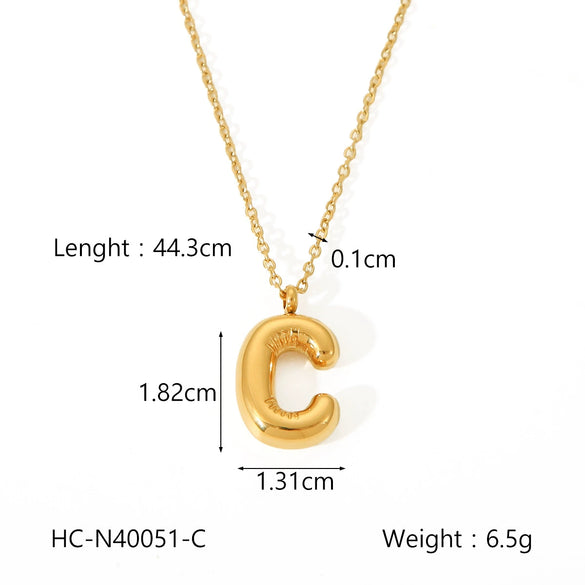 Necklace Stainless Steel Titanium Steel Letters Numbers Text Electroplated