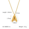 Necklace Stainless Steel Titanium Steel Letters Numbers Text Electroplated