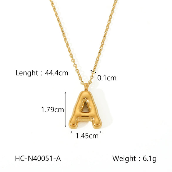 Necklace Stainless Steel Titanium Steel Letters Numbers Text Electroplated