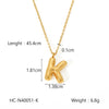 Necklace Stainless Steel Titanium Steel Letters Numbers Text Electroplated