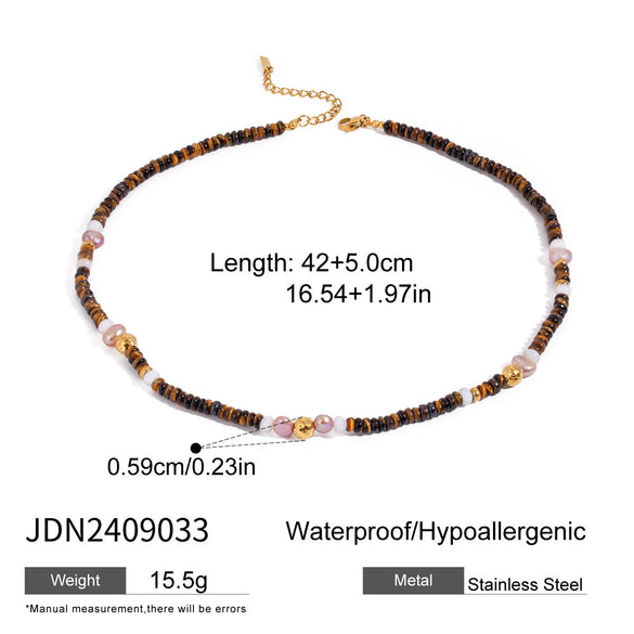 Necklace Stainless Steel Titanium Steel Natural Geometric Electroplating