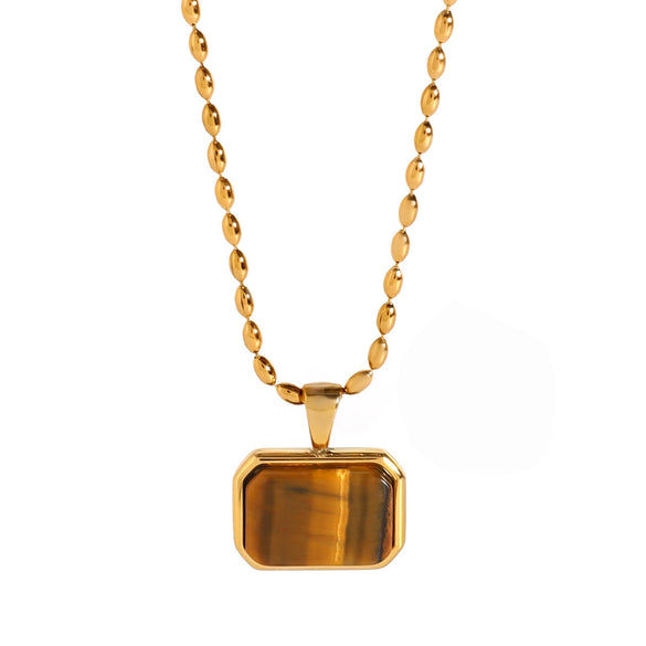 Necklace Stainless Steel Titanium Steel Natural Geometric Electroplating