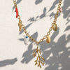 Necklace Stainless Steel Titanium Steel Ocean Beach Coral Shell Pendant Electroplating Women's