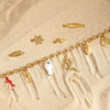 Necklace Stainless Steel Titanium Steel Ocean Beach Coral Shell Pendant Electroplating Women's