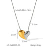 Necklace Stainless Steel Titanium Steel Openable Pendant Love Letter Geometric Electroplating O Word Chain Nonfading Jewelry For Women