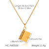 Necklace Stainless Steel Titanium Steel Openable Pendant Love Letter Geometric Electroplating O Word Chain Nonfading Jewelry For Women