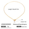Necklace Stainless Steel Titanium Steel Pearl Multi Layer Stacked Geometric Retro Electroplating Design For Women