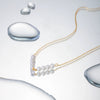 Necklace Stainless Steel Titanium Steel Pearl Zircon Geometric Electroplating For Women