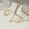 Necklace Stainless Steel Titanium Steel Plants And Flowers Electroplating Design