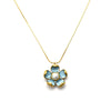 Necklace Stainless Steel Titanium Steel Retro Flower Enamel Colorful Oil Drop Electroplating Pendant For Women