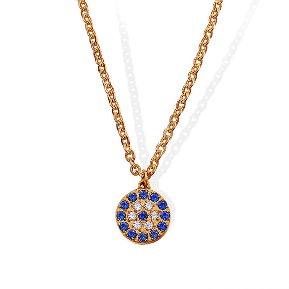 Necklace 316L Stainless Steel 316L Stainless Steel Round Pendant Electroplating Women's Fashion