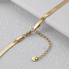 Necklace Stainless Steel Titanium Steel Snake Bone Chain Oval Zircon Geometric Electroplating Women's Jewelry