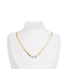 Necklace Stainless Steel Titanium Steel Snake Bone Chain Oval Zircon Geometric Electroplating Women's Jewelry