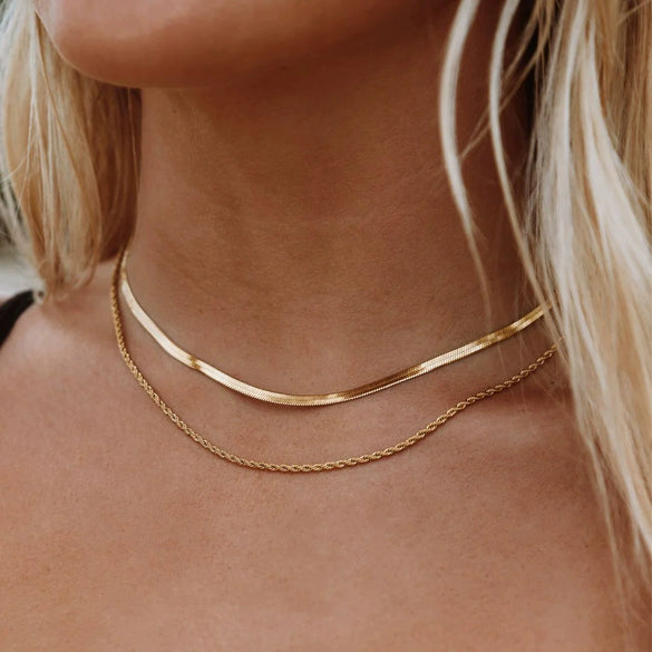 Necklace Stainless Steel Titanium Steel U Shape Cuban Chain Electroplating Women's