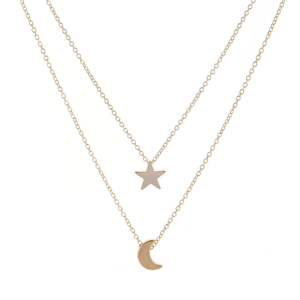 Necklace Star Moon Pendant Necklace Short Clavicle Chain Fashion Popular Jewelry Women