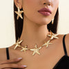 Necklace Starfish Pendant Iron Geometric Style Electroplating For Women