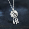 Necklace 925 Sterling Silver Diamond Geometric Dream Catcher Women's High Grade Light Luxury Non Fading