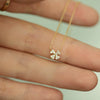 Necklace 925 Sterling Silver Four Leaf Clover Petal 14K Gold Plated