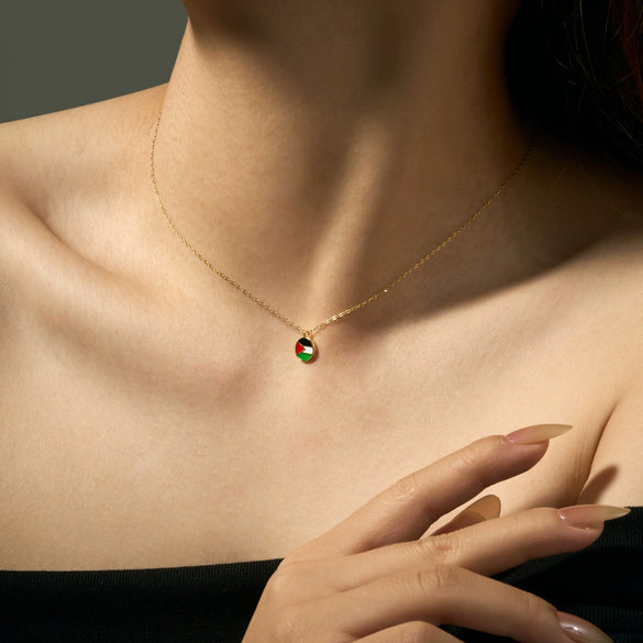 Necklace 925 Sterling Silver Geometric Electroplated