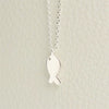 Necklace 925 Sterling Silver Geometric Fish Electroplated