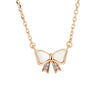 Necklace 925 Sterling Silver Geometric Heart Bow Design
