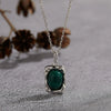 Necklace 925 Sterling Silver Geometric Irregular Texture Pearlescent Pendant