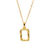Necklace 925 Sterling Silver Geometric Irregular Texture Pearlescent Pendant
