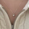 Necklace 925 Sterling Silver Geometric Love Key Snake Bone Chain Electroplated