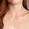 Necklace 925 Sterling Silver Geometric Microinlay Water Drop Zircon Yshaped Tassel Chain Unisex
