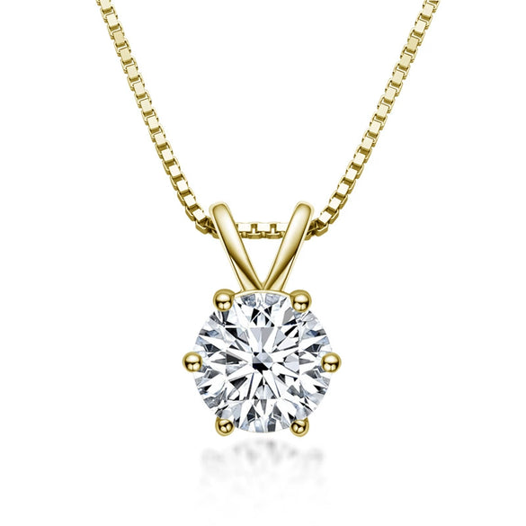 Necklace 925 Sterling Silver Geometric Moissanite Set With Diamonds Simple Style