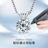Necklace 925 Sterling Silver Geometric Moissanite Set With Diamonds Simple Style