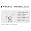 Necklace 925 Sterling Silver Geometric Moissanite Set With Diamonds Simple Style