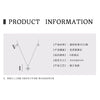 Necklace 925 Sterling Silver Geometric Pendant Set With Diamonds Minimalist Style For Women