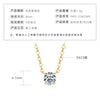 Necklace 925 Sterling Silver Geometric Pendant Set With Diamonds Minimalist Style For Women