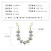 Necklace 925 Sterling Silver Geometric Pendant Set With Diamonds Minimalist Style For Women