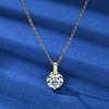 Necklace 925 Sterling Silver Geometric Pendant Set With Diamonds Minimalist Style For Women