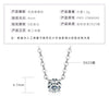 Necklace 925 Sterling Silver Geometric Pendant Set With Diamonds Minimalist Style For Women