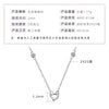 Necklace 925 Sterling Silver Geometric Pendant Set With Diamonds Minimalist Style For Women