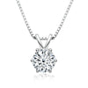 Necklace 925 Sterling Silver Geometric Pendant Set With Diamonds Minimalist Style For Women