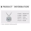 Necklace 925 Sterling Silver Geometric Pendant Set With Diamonds Minimalist Style For Women